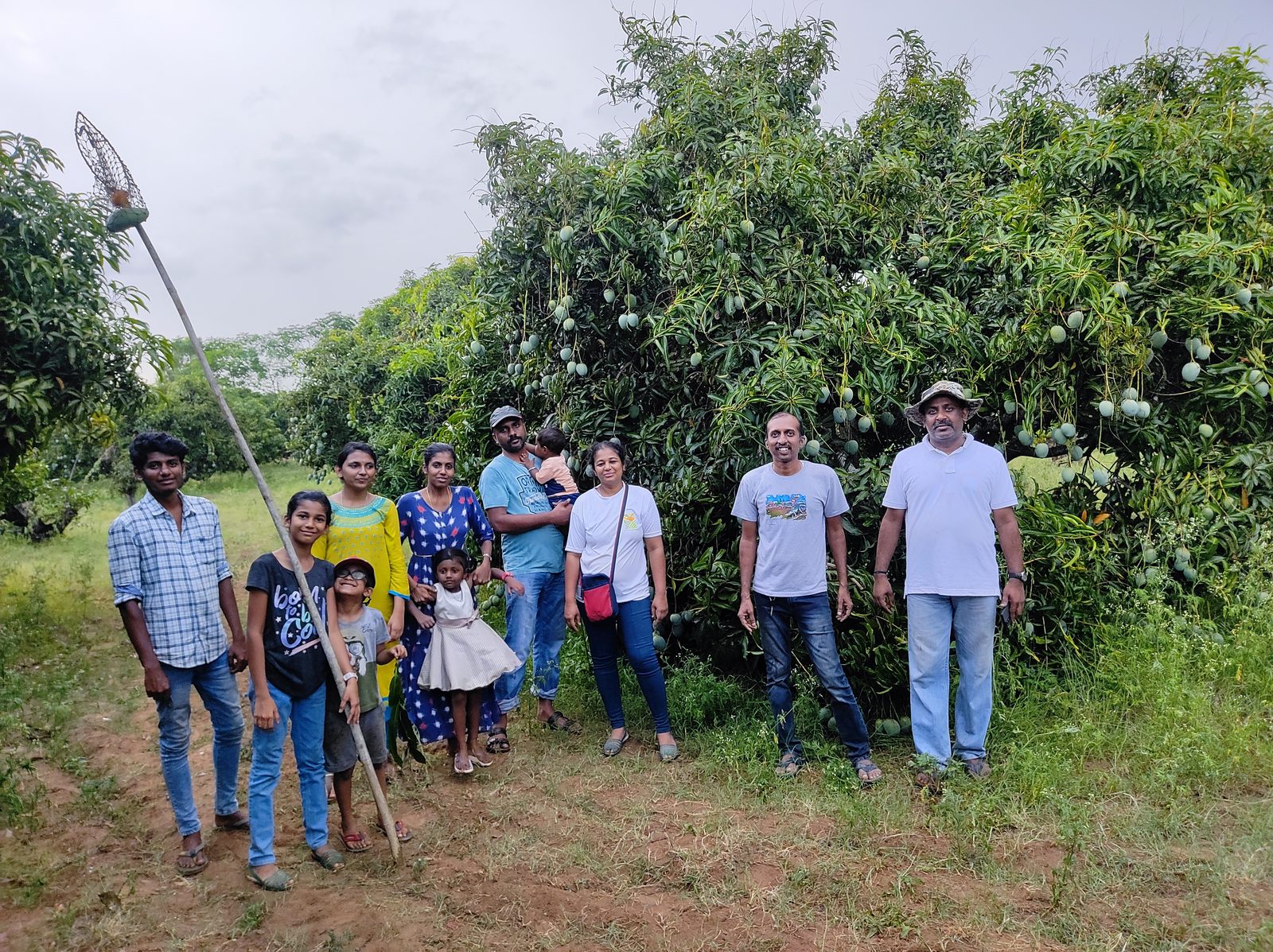 Family at GG Farm mango orchard