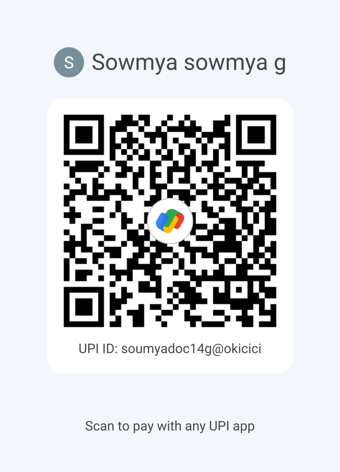 UPI QR Code — soumyadoc14g-1@okhdfcbank